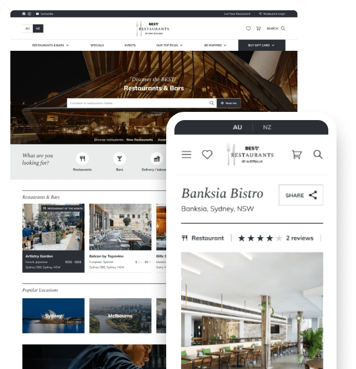 Best Restaurants website